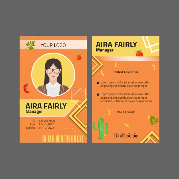 Mexican Id Card Template